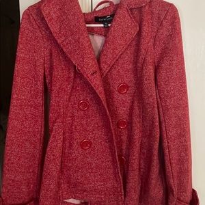 Size small red double breasted jacket